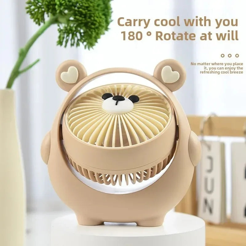 USB Student Dormitory Office Outdoor Fan Desktop Strong Wind Portable Camping Small Fan Multifunctional Desktop Fan