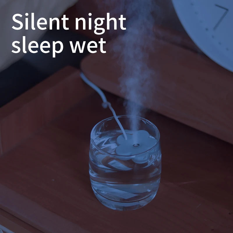 Portable Mini USB with Filter Flower Humidifier Bottle Aroma Diffuser Mist Maker Cool Mist Air Humidifier For Home Office Room